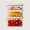 3-teiliges Vakuumbehälter-Set (S, M, L) aus hochwertigem SAN-Polymer, BPA-frei